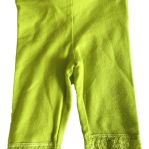 Carter's Lime Green Leggings Size 6 Months